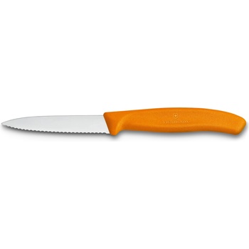 Victorinox Нож за зеленчуци 8 см, назъбено острие, оранжев, пластмаса, Victorinox (VN67636L119)