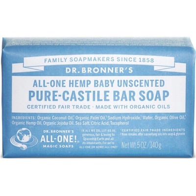 Dr. Bronner's tuhé neutrální jemné mýdlo 140 g