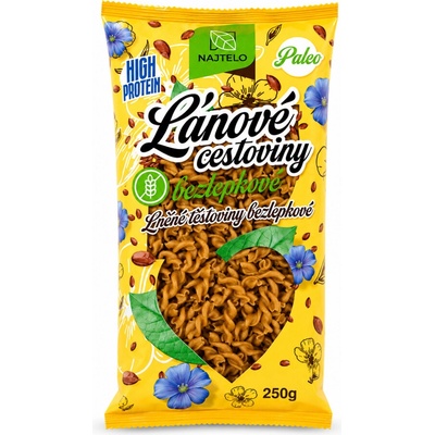 Najtelo Ľanové cestoviny paleo žlté vretená bez lepku 250 g