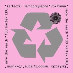 Ziemia Obiecana Adhesive notes eco 75x75mm 100K pink