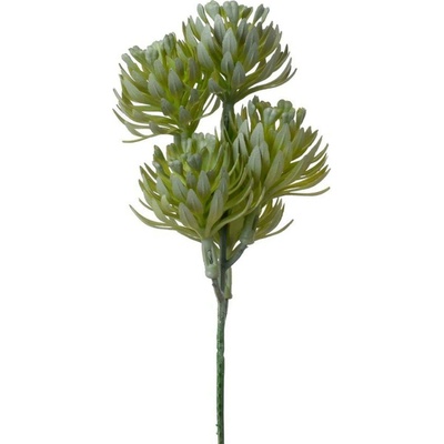 Umělý zápich sukulent zeleno-světlý – 18 cm (balení 3 ks)