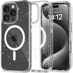 Tech-Protect Magsafe Калъф за iPhone 16 Pro Max, Tech-Protect Hybrid FlexAir Glitter Clear Case, Прозрачен (5906302311453)
