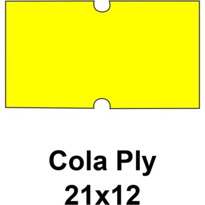Cenovkové etikety Cola PLY 21x12 žlté