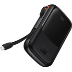 Baseus Външен пакет батерии 2x Lightning, Type-C, USB, 20W, 10000mAh + Type-C кабел, 3A - Baseus Qpow Pro (PPQD020001) - черен