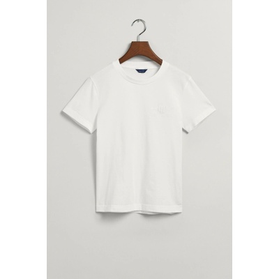 Gant REG TONAL SHIELD SS T-SHIRT WHITE