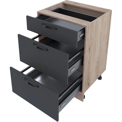 ИРИМ Долен кухненски шкаф Сити АРФ-Карбон мат-11-54 60 см