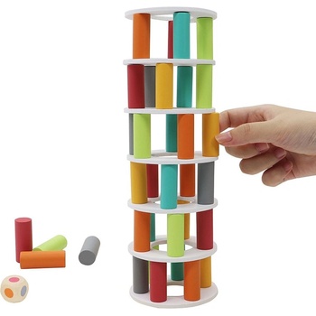 Image 1 of Pino Игра за подреждане и баланс с дървени фигурки Pino - Кула Дженга (5971)