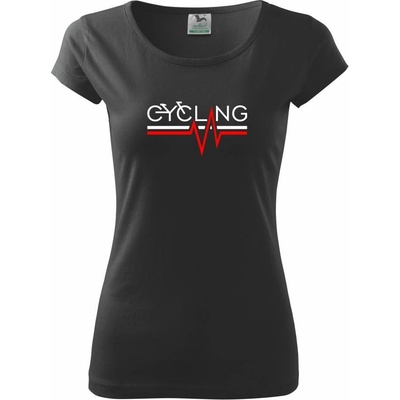 Cycling ekg Pure dámske tričko Čierna