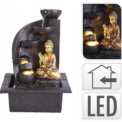 ProGarden fontána pokojová s LED osvětlením Buddha – Zboží Mobilmania