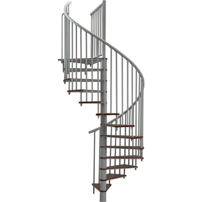 Minka STAIRS Kombinované točité schodiště Switch ořech/šedá pr. 120 cm