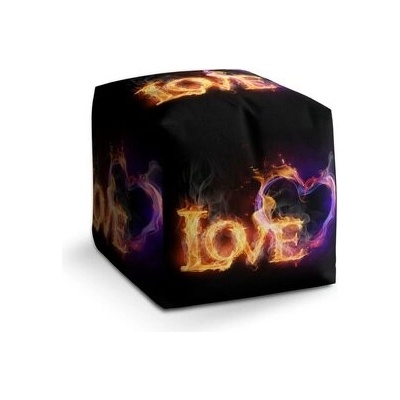 Sablio Taburet Cube Love: 40x40x40 cm