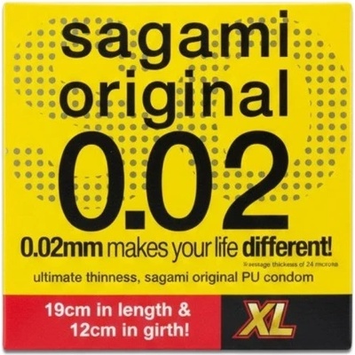 Sagami 1 бр. Ултра тънък екстра голям презерватив Sagami XL 0.02 мм
