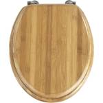 WENKO 144726100 - Тоалетна седалка BAMBOO 34x41 cm кафява/сребриста (WE0129)