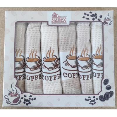 Night In Colours, 6-dielna sada vaflových utierok, 100% bavlna, utierky 50 x 70 cm