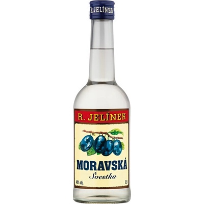 Rudolf Jelínek Moravská Slivka Biela 40% 0,5 l (čistá fľaša)