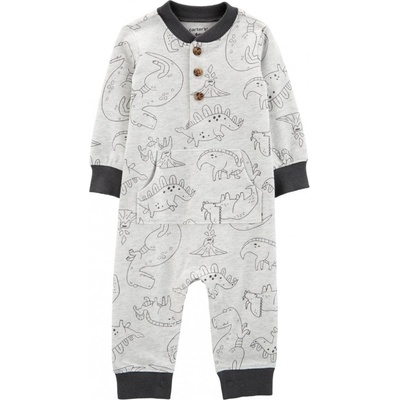 CARTER'S Overal bez nožiček Grey Dino chlapec