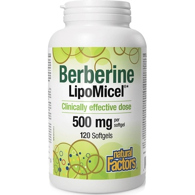 Natural Factors Berberine LipoMicel Matrix 500 mg, 120 Softgels