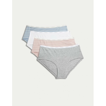 Marks & Spencer Комплект от четири дамски панталона в сиво, розово, бяло и синьо Marks & Spencer Marks & Spencer | Siv | ЖЕНИ | XS