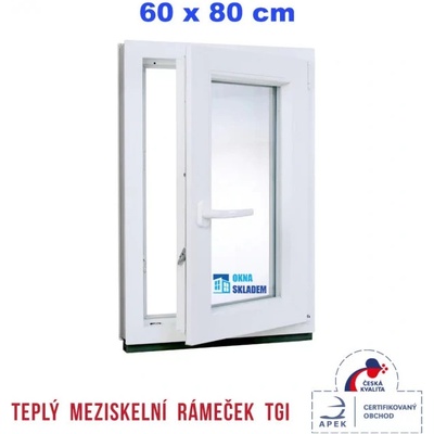ERKADO 60 x 80 cm bílé |otevíravé i sklopné pravé