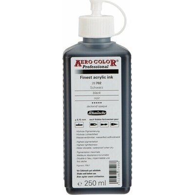 Schmincke Aero color professional akrylový atrament 250 ml 702 čierna