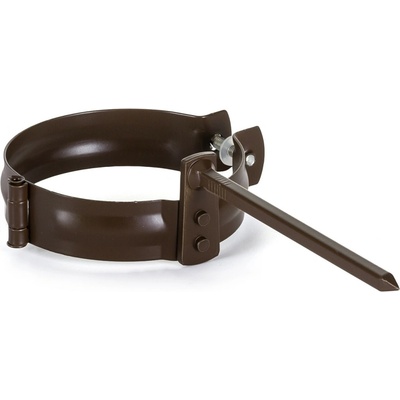 Evromat Objímka s tŕňom pre odkvapový zvod 80 mm 150 mm pozink lak RAL 8017 hnedá