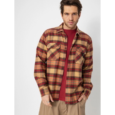 Brixton Bowery Flannel (curry/washed black/crimson)