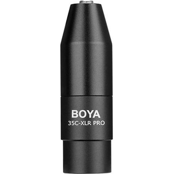 BOYA Адаптер за микрофон BOYA 35C-XLR Pro, от 3.5mm TRS (ж) към XLR (м), 12-48V Phantom Power, черен (35C-XLR-PRO)