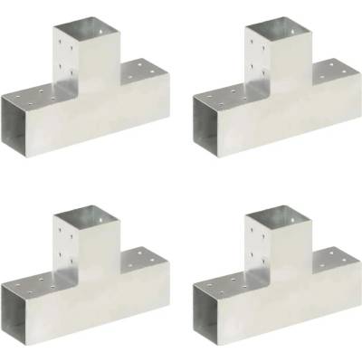 vidaXL Trámová Spojka 4 Ks Ve Tvaru L Pozinkovaný Kov 71 X 71 Mm - 4 / tvar T / 81 x 81 mm - 11461.145464