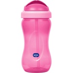 Wee Baby Чаша със сламка Wee Baby Colorful - 350 ml, розова (761)