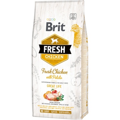 Brit Fresh Adult Great Life kura a zemiaky 12 kg