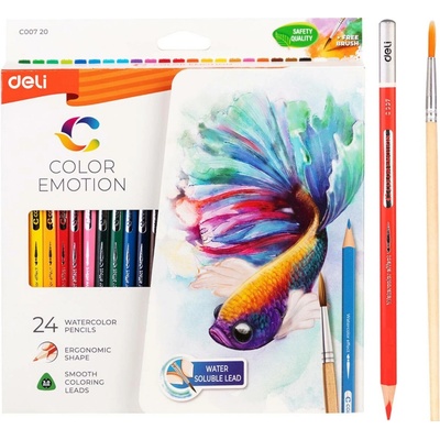 Deli Group Co Ltd akvarelové pastelky 24 barev Color Emotion EC00720 661538