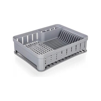 BANQUET Odkapávač na nádobí plastový myKITCHEN Color 40 x 31 x 12 cm, šedá silver