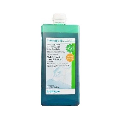 Softasept N Farbený, dezinfekcia kože, slizníc, rán 1000 ml