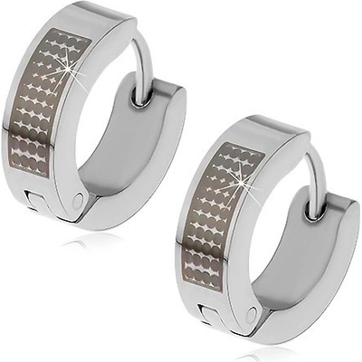 Šperky eshop lesklé z oceli barvy černé tečky X04.08