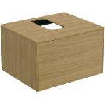 Ideal Standard Atelier Conca стенен долен шкаф, светло дъбово покритие, 1 чекмедже и плот с централен изрез 60 см (T3928Y6)