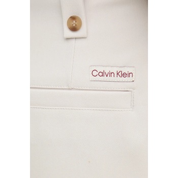 Calvin Klein Jeans Къс панталон Calvin Klein Jeans в бежово с изчистен дизайн с висока талия J20J225412 (J20J225412)