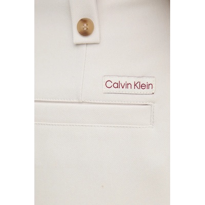 Calvin Klein Jeans Къс панталон Calvin Klein Jeans в бежово с изчистен дизайн с висока талия J20J225412 (J20J225412)