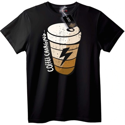 NOONEBRAND Тениска Кафе Зареждане - XS, White