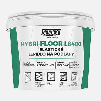 Debbex Elastické lepidlo na podlahy HYBRI FLOOR L8400 - 5 kg svetlo hnedá, vedro