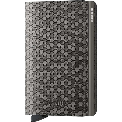 Secrid Кожен портфейл Secrid Slimwallet Hexagon Grey в сиво (SHe.Grey)