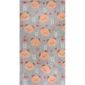 Vitaus Сиво-кафяв детски килим подходящ за пране 160x230 cm Cute Teddies - Vitaus (KRN-KID-2132-160x230)