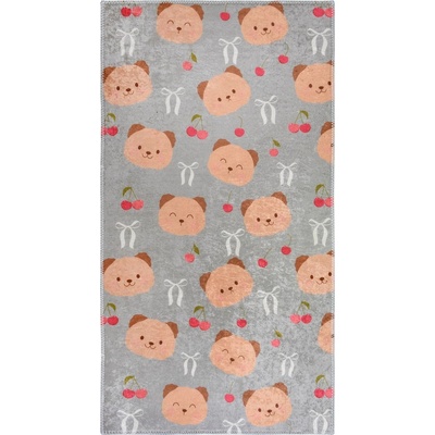 Vitaus Сиво-кафяв детски килим подходящ за пране 160x230 cm Cute Teddies - Vitaus (KRN-KID-2132-160x230)