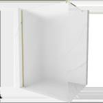 Mexen Kioto стенна преграда за душ Walk-in 90 x 200 см, мат 8 мм, златна - 800-090-101-50-30 (800-090-101-50-30)