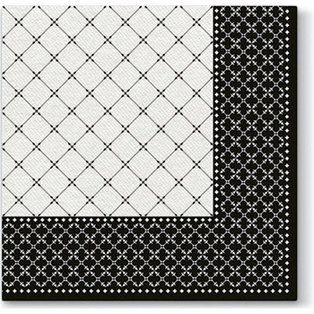 PAW Airlaid AAN004200 Subtle Grid Black servítka 40x40cm