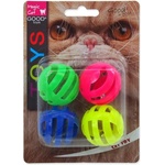 Magic Cat Играчка Magic Cat топка перфориран пластмаса със звук 3, 75см 4бр (453-30032)