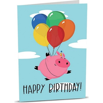 iGreet Картичка iGreet - Рожден Ден, летящо прасе (HB018)