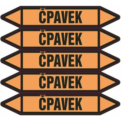 Grafiko | čpavek - dle ČSN 13 0072 - Materiál Samolepící PVC folie, Rozměr aršík 5ks šipka 250x52mm