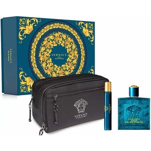 Versace Eros Подаръчен комплект, парфюмна вода 100ml + парфюмна вода 10ml + козметични чанта, мъже
