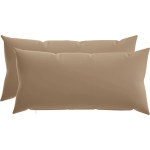 vidaXL Калъфка за възглавница 2 бр. HEERLEN Таупе 40 x 80 cm Полиестер (910048)