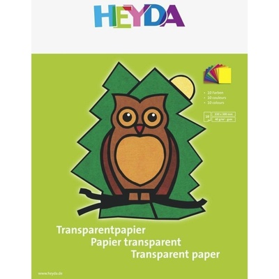 HEYDA Blok transparentných papierov sova 10 listov